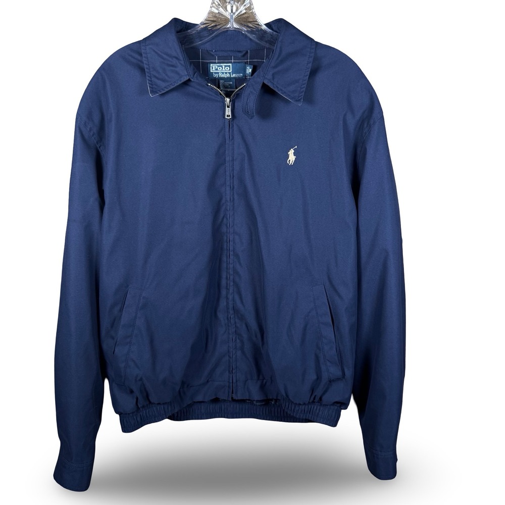 Polo Ralph Lauren Bi Swing Jacket Mens Size Medium Navy Blue Refined Logo